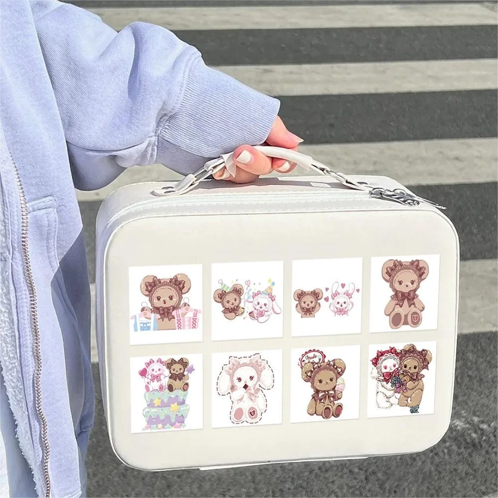 Novo estilo limitado: adesivos super fofos lo círculo coelho urso rolo, urso criativo ins decoração scrapbook diy copo de água sticke