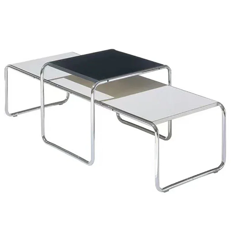 

Simple And Fashionable Stainless Steel Coffee Table Combination Set Korean Ins Modern Black And White Antique Side Table