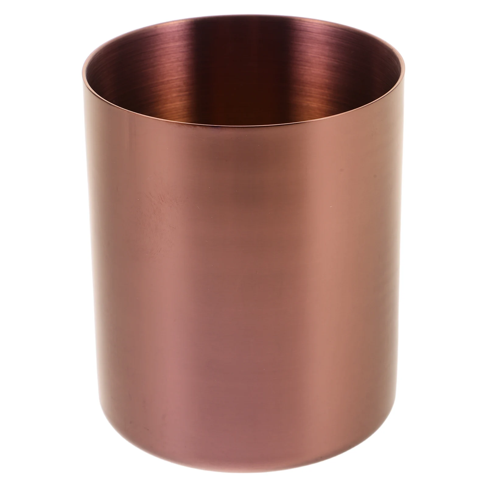 

Pencil Holder Stainless Fountain Cylindrical Desktop Metal Flower Vase Penholder Office Rose Gold Multifunctional