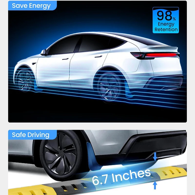 Tesla Model Y Juniper 2025 머드 가드 머드 플랩 Anti-Snow Anti-Sand Splash 전면 후면 머드 플랩 가드 자동차 액세서리 썸네일 3