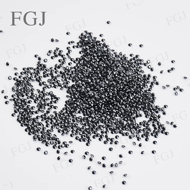 

[Black Color] Top 2024 Hot Sale Loose Moissanites 0.7~20mm Round Shape Excellent Cut Lab Grown Moissanite Diamonds Stone Beads