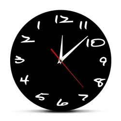 Minimalist Black Backwards Wall Clock Runs Counterclockwise And Reverse Modern Design Home Decor Decorative Reverse Wall Watch