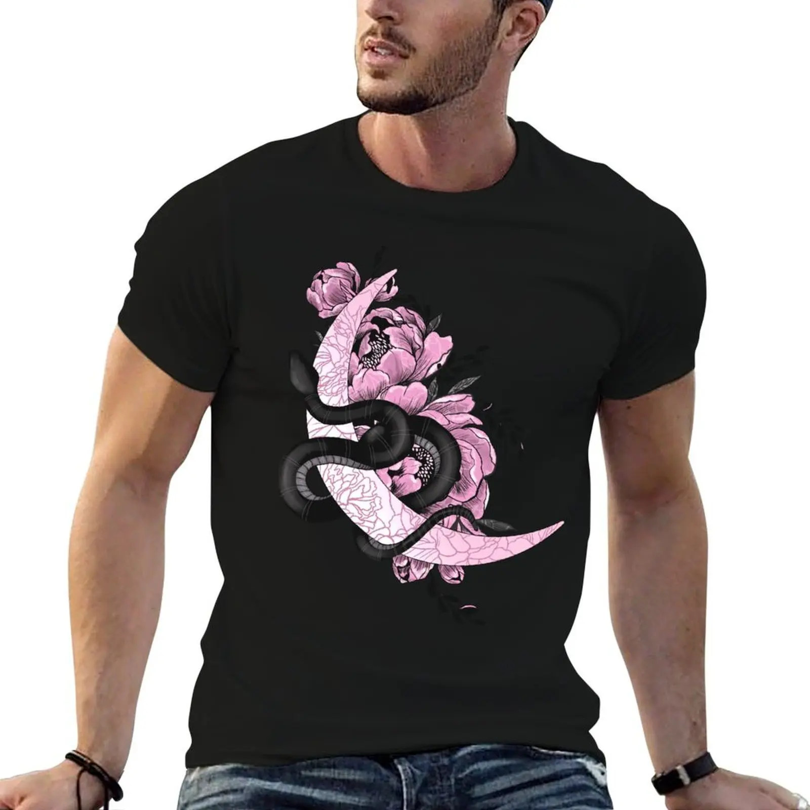 

Moon Snake T-Shirt t shirt personalised anime t shirts for man man t shirt graphic T-Shirt