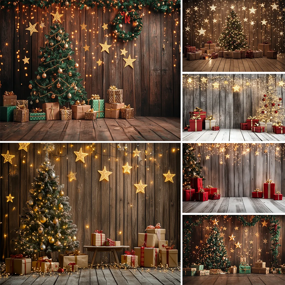 

Christmas Day Decoration Living Room Photography Backdrops New Year Holiday Fireplace Indoor Party Background