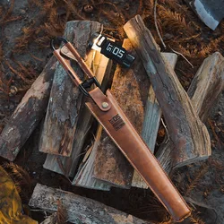 ShineTrip-Camping Fire Poker Outdoor BBQ Thickened Anti-Scald Carbon Fire Poker Lightweight Portable Carbon Steel Fire Poker