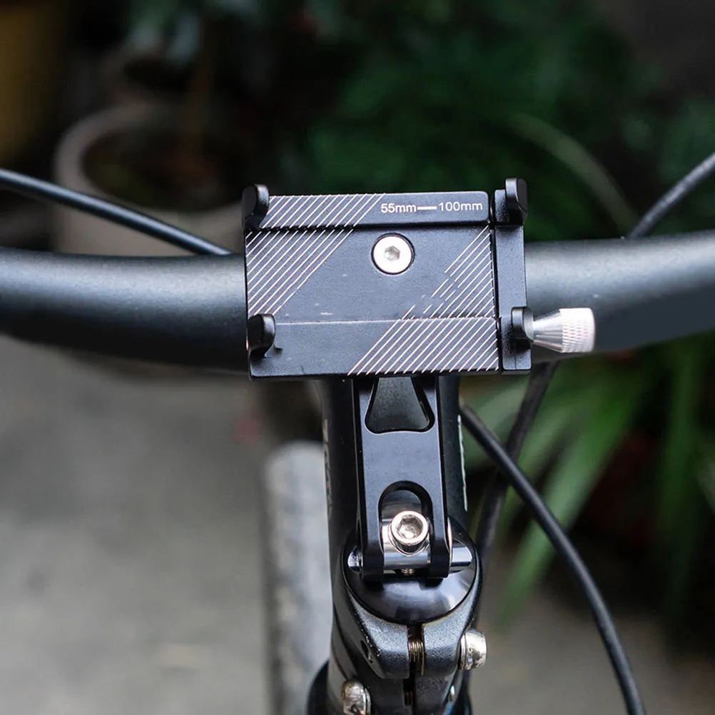 

1Sets Bicycle Phone Holder Mount for Mountain Bike Electric Scooter Handlebar Stem Secure Shockproof Anti-Vibration Cycling