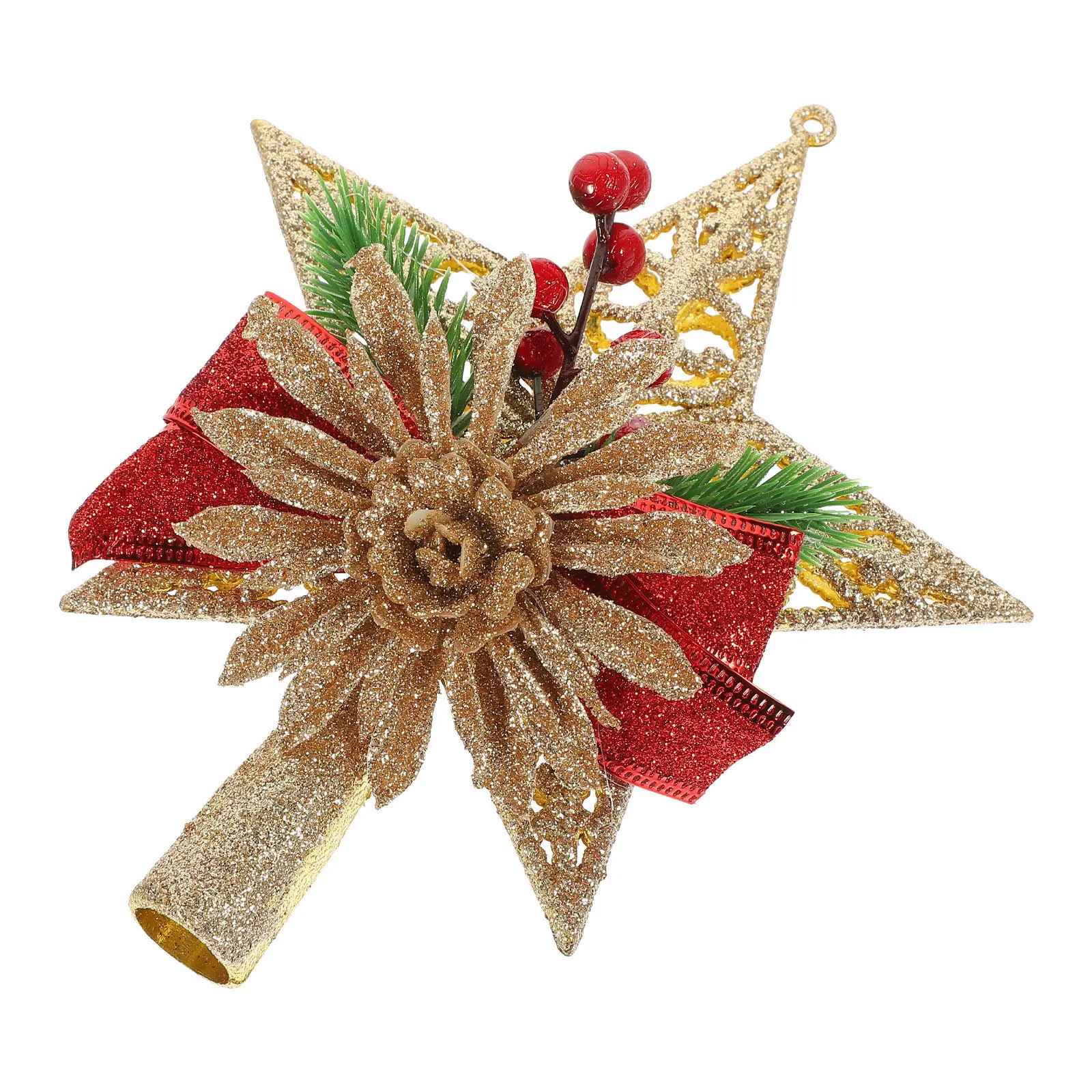 1 buah Hiasan Puncak Pohon Nat - Star Tree Topper ulasan dan harga