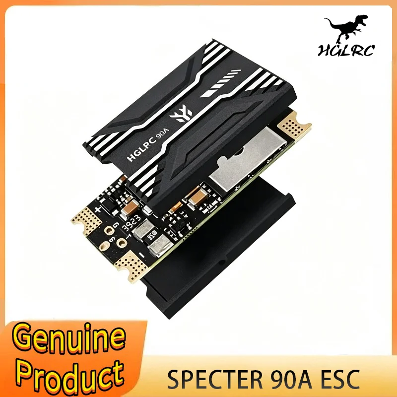 

HGLRC SPECTER 90A ESC Dual MOS Support BL32 ESC Telemetry 2-8S for Movie-level X8, X4, and XCLASS RC FPV Drone