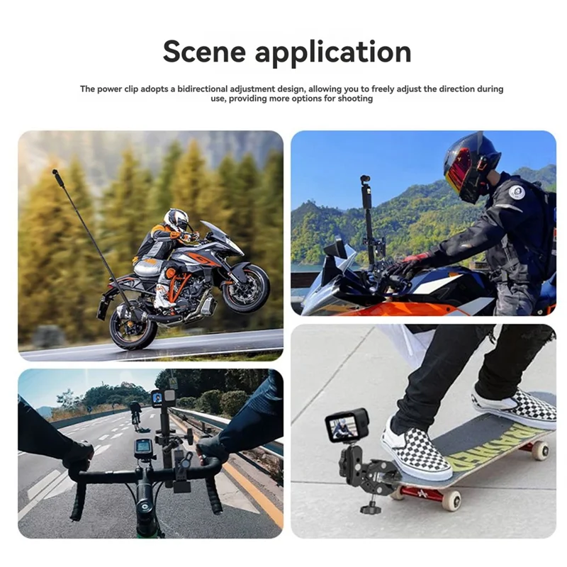 Hot-Articulating Magic Arm Clip 360° Dual-Head Super Clamp For Monitor For Umbrella LED Light Action Camera