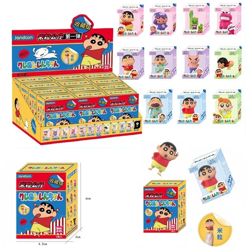 

Оригинальные мини-фигурки Jandoon Crayon Shin Chan в слепых коробках, игрушки-зернышки, модели Казама Нене и Бучан, куклы-игрушки для детей, подарок