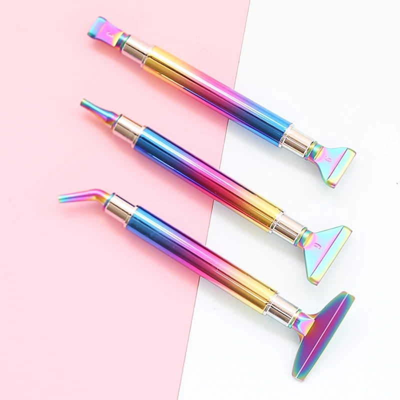 5D Rainbow Color Diamond Paint Pen Screw Thread Head Tips Point Drill Pens Easy Install Easy To Use Gold