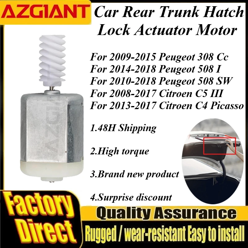 

FC-280SC-18180 12V Car Trunk Latch Lid Lock Release Motor For Peugeot 308 Cc/508 I/508 SW Citroen C5 III/C4 Picasso Auto Parts