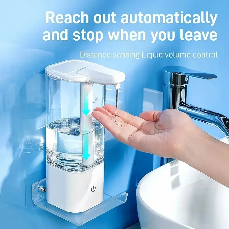 Machine automatique de désinfectant pour les mains à capteur, savon à vaisselle, maison, cuisine, salle de bains, toilettes, bouteille distributrice automatique inductive de lavage des mains