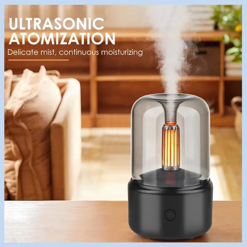 

EAS-Portable Mini Aroma Diffuser USB Air Humidifier Essential Oil Night Light Cold Mist Maker Sprayer For Home Use Gift, Durable