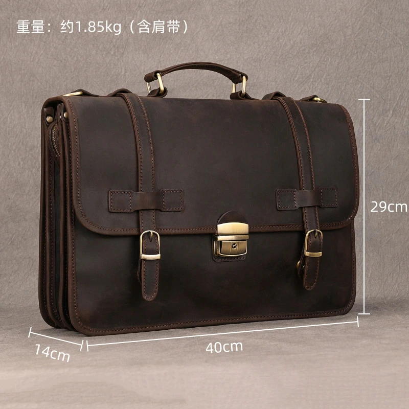 Pendolarismo Uomo Valigette Sling Leisure Borsa semplice Valigette Borse in pelle per laptop Портфель MHGWB