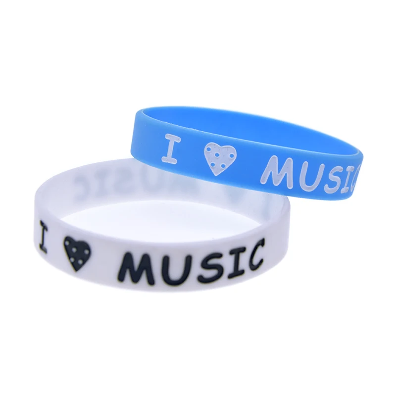 50 Stück „Ich liebe Musik“-Armbänder aus Silikonkautschuk, unisex, für Studenten, Musik macht das Leben besser. – Detail 7