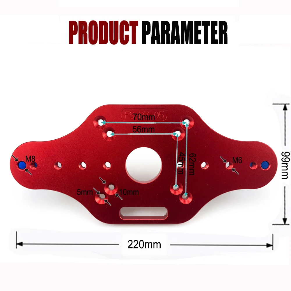 Wood Router Base Woodworking Trimming Machine Slotted Bottom Plate Bakelite Milling Mounting Plate Slotted Chamfer