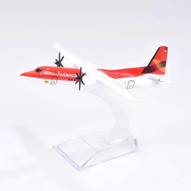 JASON TUTU 16cm FK50 Avianca Airlines modelo de avión Columbia FK 50 avión Diecast Metal 1/400 escala Envío Directo