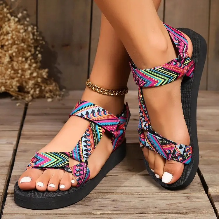 Summer Platform Flat Sandals Women  Light Non-slip Beach Shoes Cute Rope Sandals for Women Comfort Gladiator Sandalias Mujer