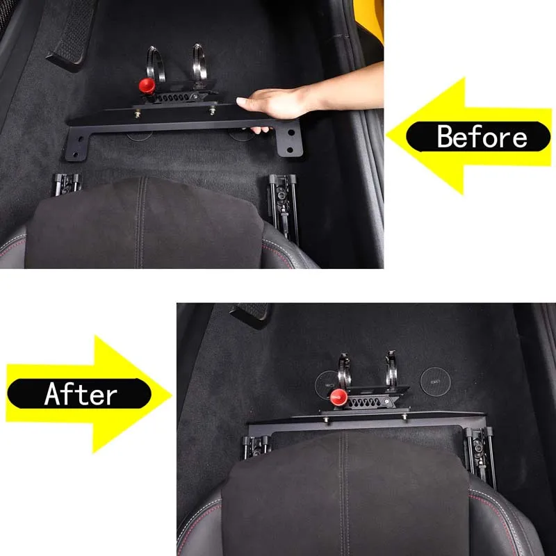 

For Toyota GR Supra A90 2019-2025 Aluminum alloy Car Extinguisher Bracket Co-pilot Under Seat Storage Panel Rack Car Accessories