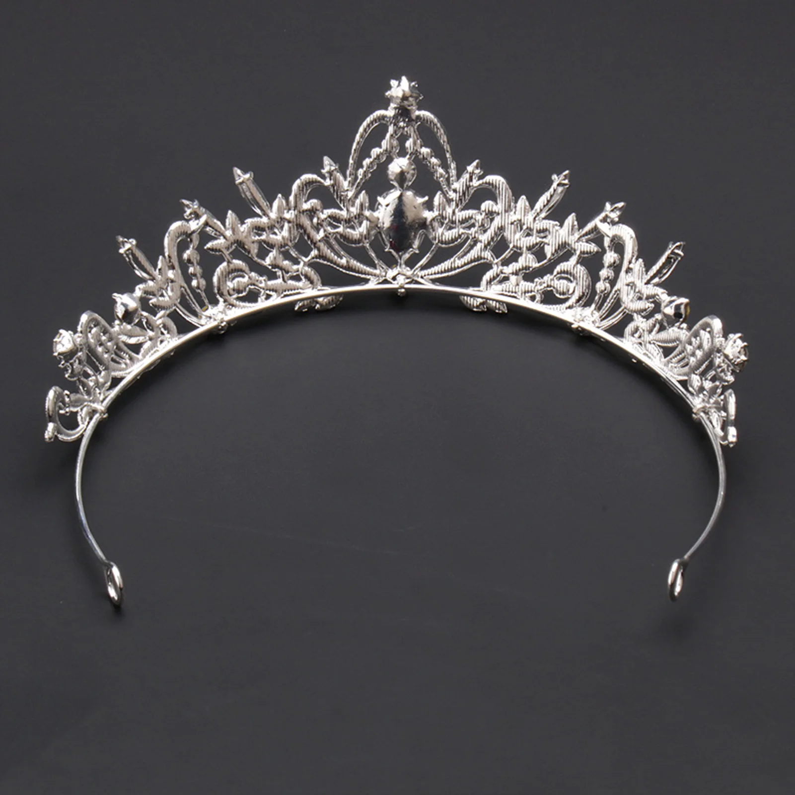 Adult Princess Crown Headwear Hair Accessories with Luxurious Rhinestones for Stage Show Dating Shopping