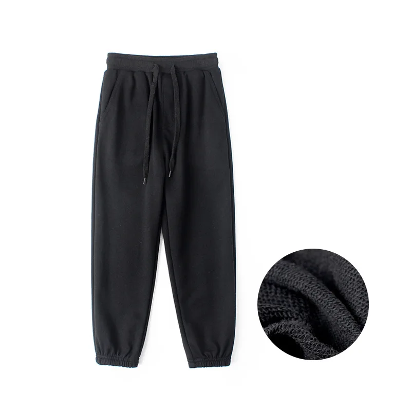 Boys Pants Casual Children Solid Color Long Sweatpants Fashion Teenage White Jogger Trousers Korean Spring Autumn Thicken Pant