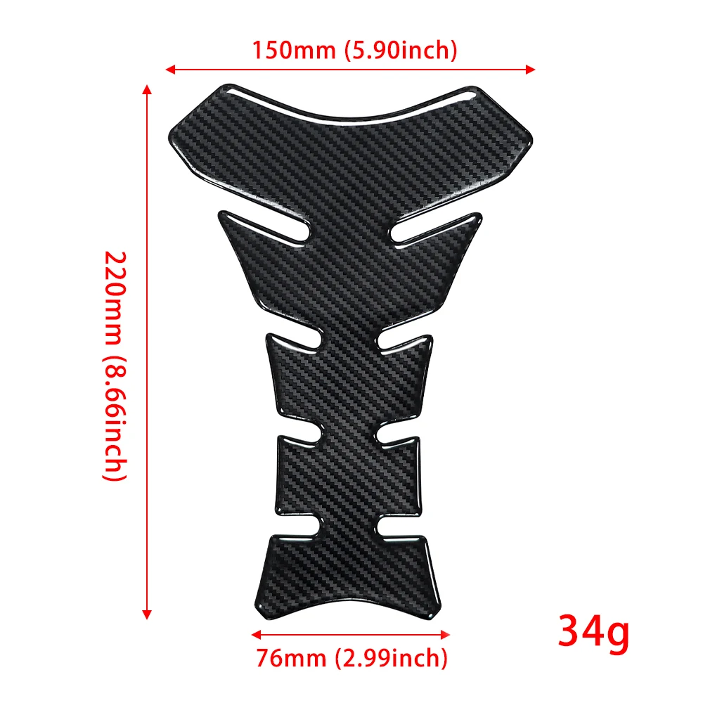 5D Carbon Fiber Tank Pad Stickers Oil Gas Protector Cover Decoration For Off-road Motorcycle Scooter Universal