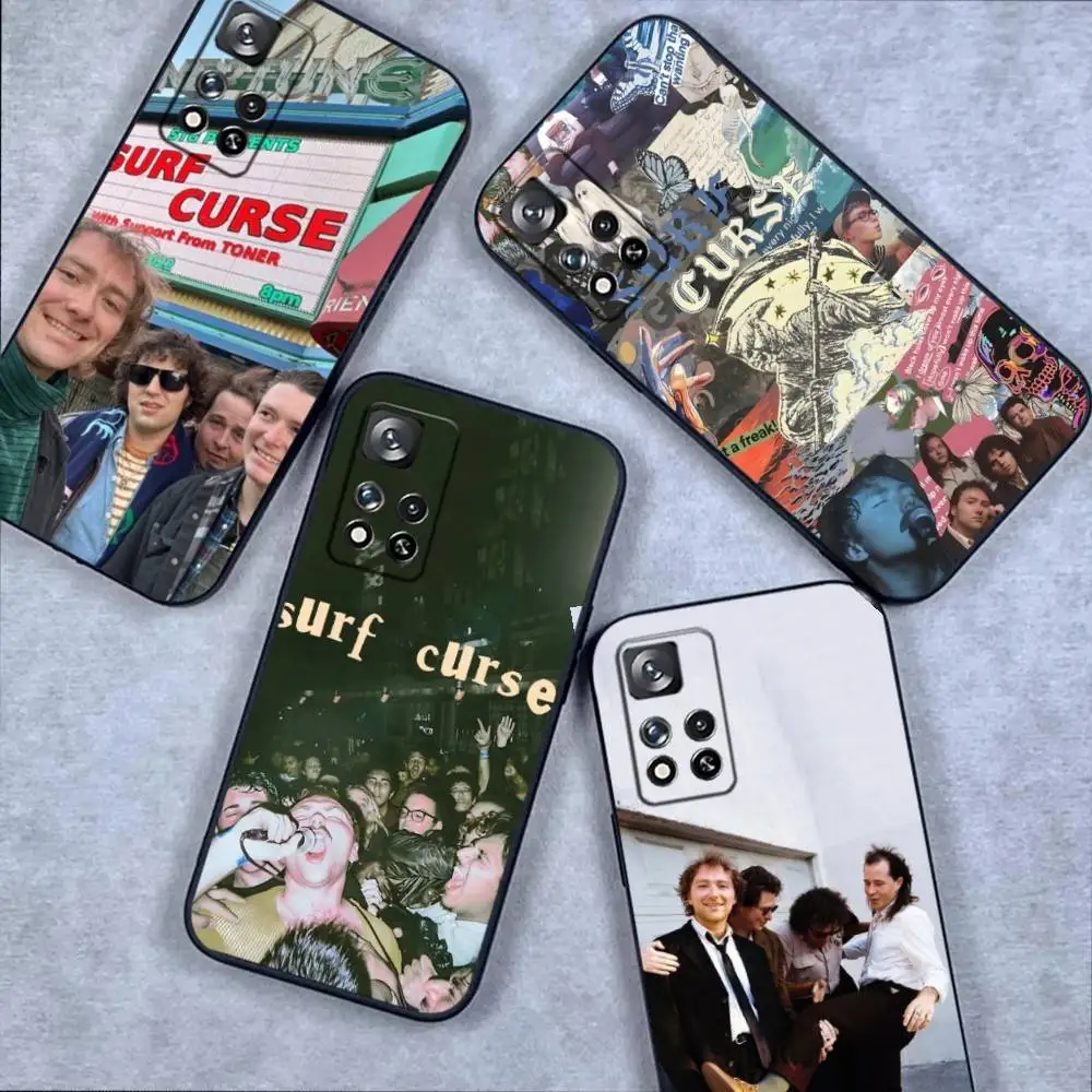 

Surf Curse Band Phone Case For Samsung S 25,24,23,22,30,21,10,9,Ultra,Plus,Lite,FE,4,5G Black Soft Case