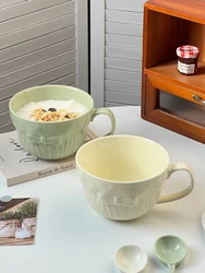 900 ML Breakfast Milk Cup High Aesthetic Value Household Ceramic Mug Nordic Large Capacity Water Cups Kitchen Tableware