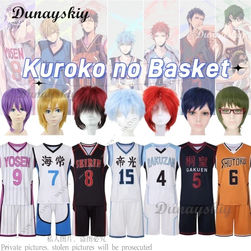 Kuroko Tetsuya seijuurou Akashi Ryouta Kise shintarou midorima Atsushi murasakikara taiga Kagami Daiki aomine ball uniform wig