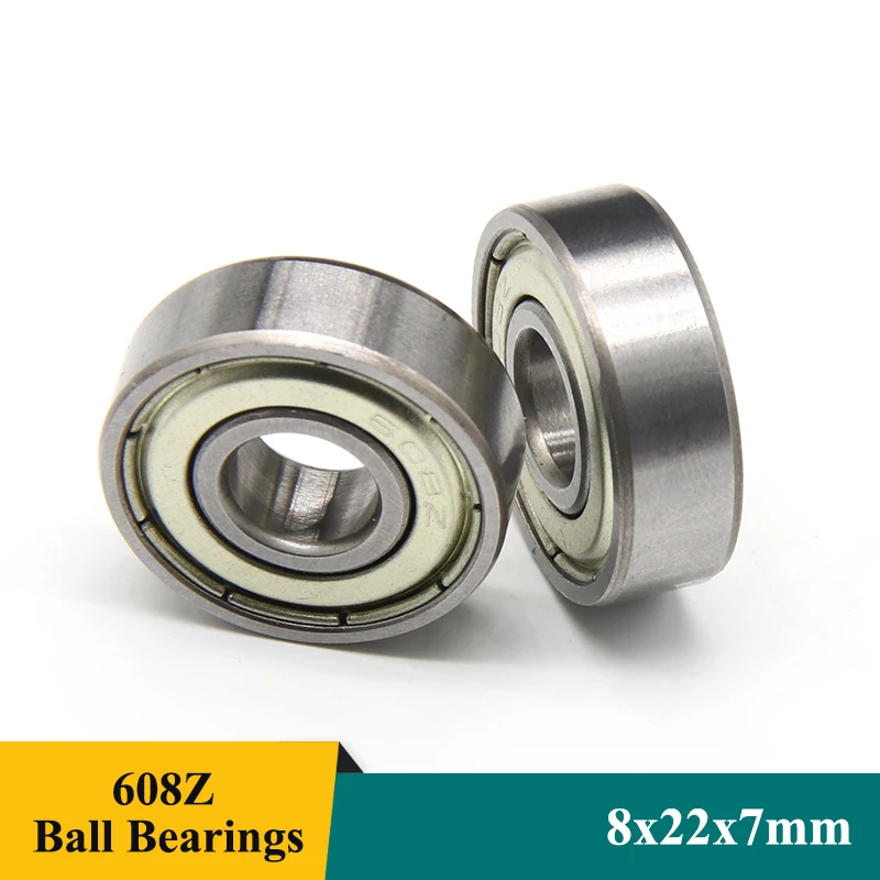 2~100pcs Ball Bearings 608Z Deep Groove Miniature Bearings For Skateboard Scooter High Carbon Steel Single Row Bearings