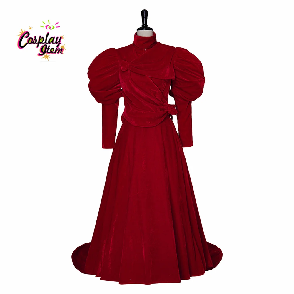 

Medieval Victorian Red Velvet Dress Renaissance Vintage Costume Ball Gown Dress Historical Medieval Noble Queen Cosplay Dress