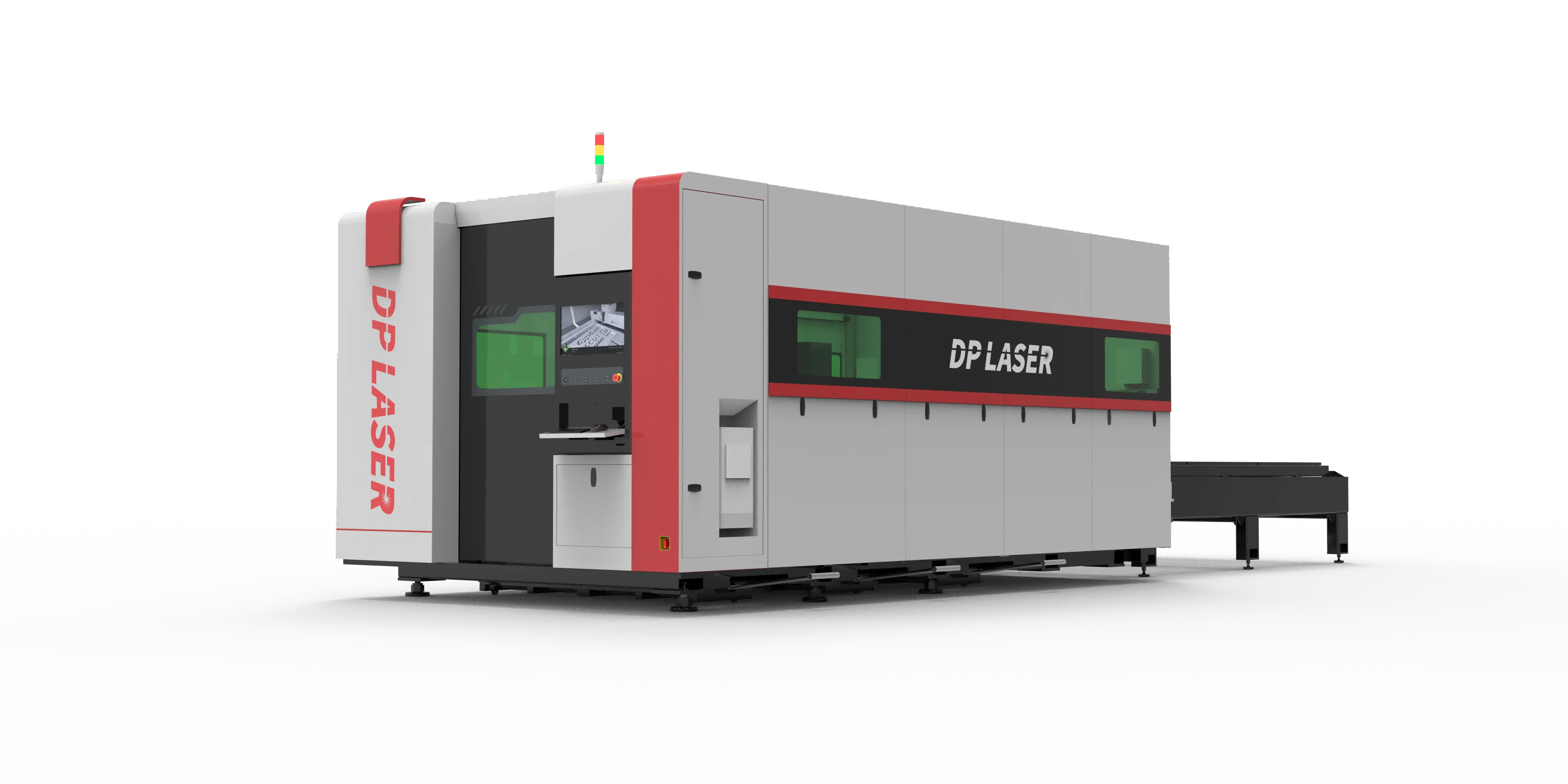 DP Laser 3015 Fiber Laser Cutting Machine Fully Enclosed Cover With Exchange Table Protective Covered Sheet Metal Cutter