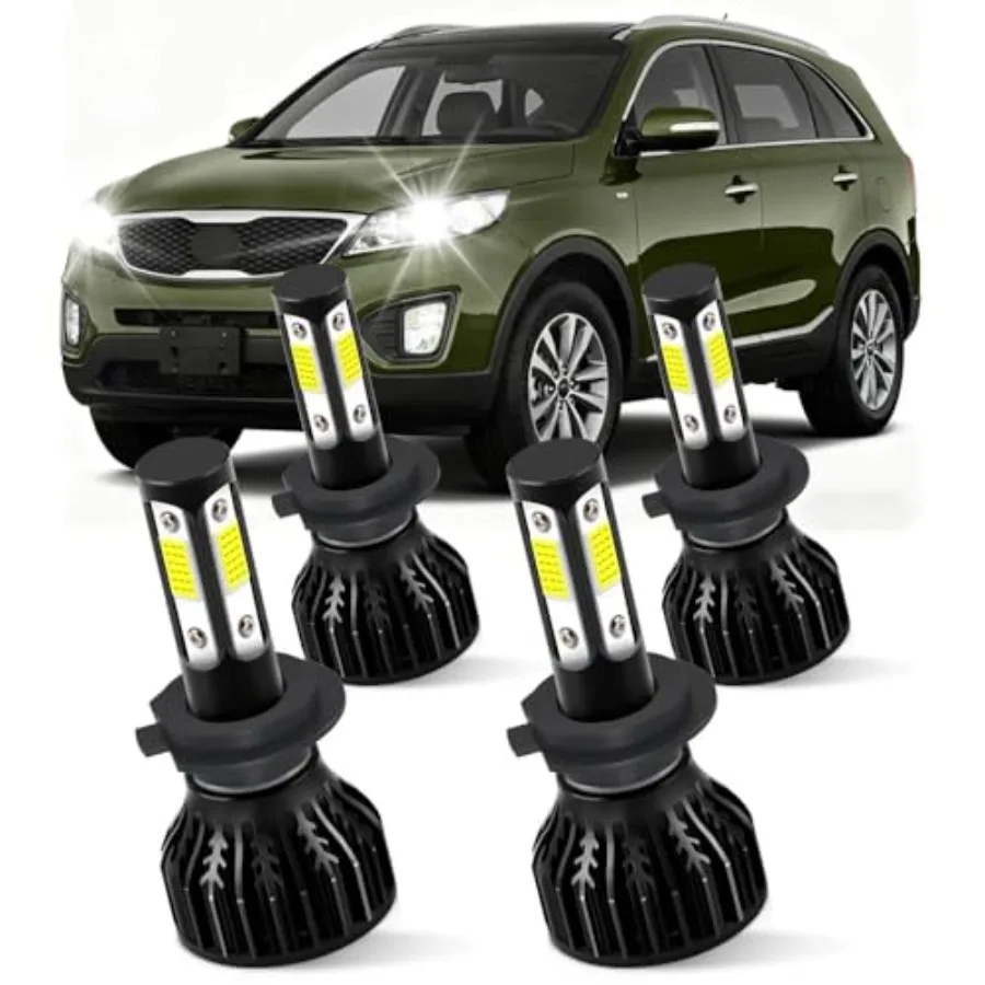 

Комплект ламп для Kia Sorento 2014-2018: Дальний и ближний свет, 6000K, белый, 25000 лм, простая установка