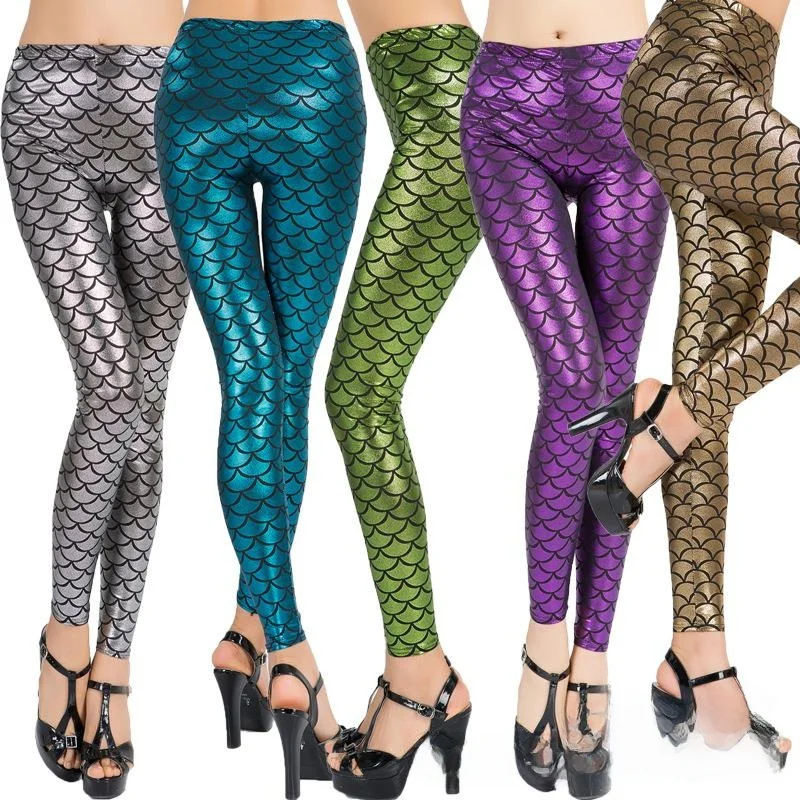 

Глянцевые леггинсы с эффектом похудения, для ношения на выход, брюки-капри из 100% полиэстера, узкие брюки для женщин, модные.