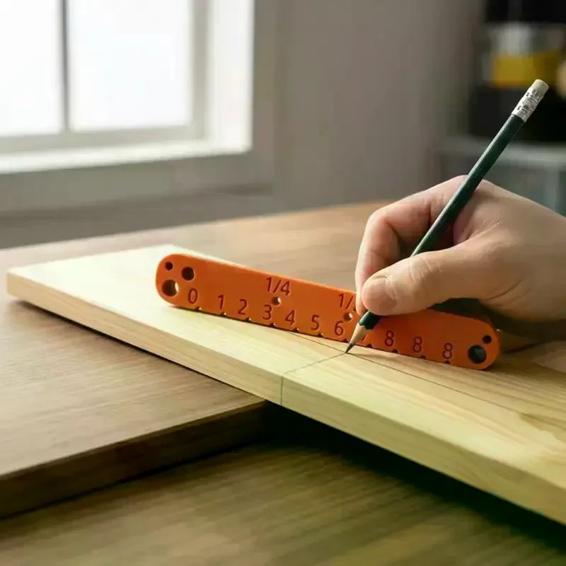 Woodworking Center Locator | Precision Line Drawing And Drilling Guide Tool For Wood Processing Measurement And Marking Device
