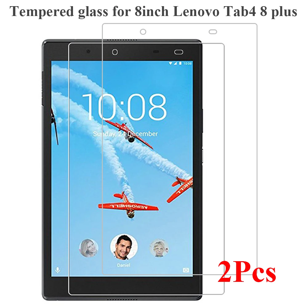 

2Pcs/Pack for Lenovo Tab4 8 Plus Screen Protector Model TB-8704x/f/n 0.3MM 9H for Lenovo Tab 4 8 Plus Protective Tempered Glass