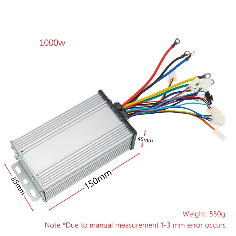 36v 48v 1000w Brushless Motor Speed Controller 33A 12mosfet Phase With Sensor Hall For Electric Bike Car Motorcycle