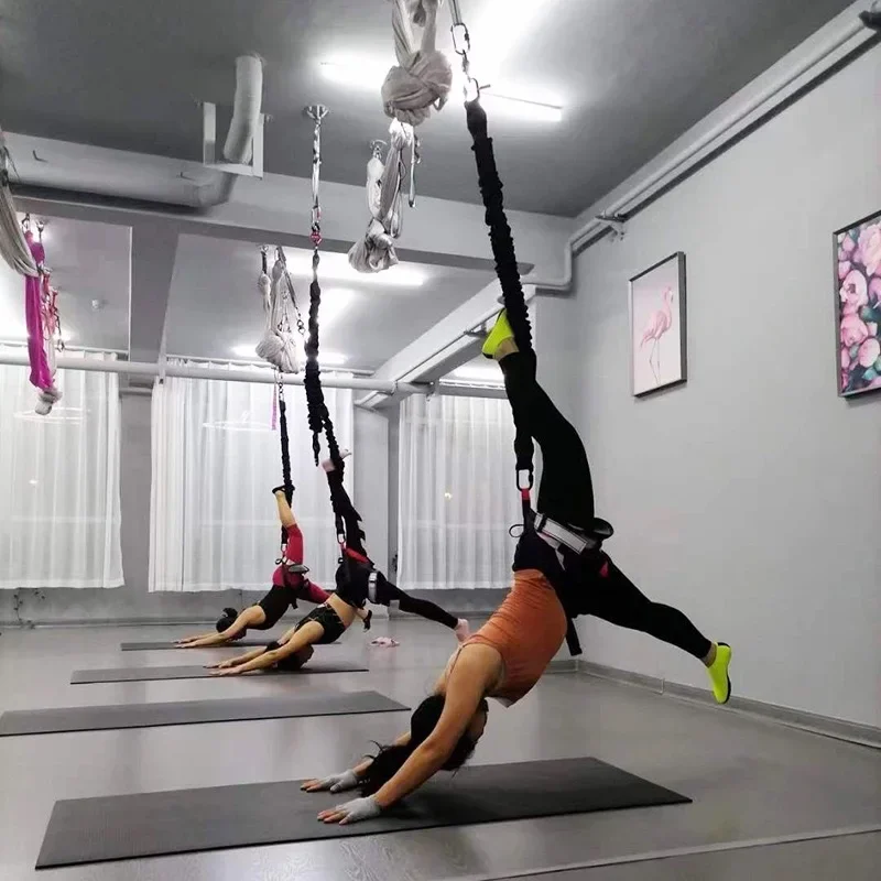 High Strength Elastic Bungee Cord Dance Flying Suspension Rope Anti-gravity Yoga Resistance Band Set Bungee Jumping Trainer
