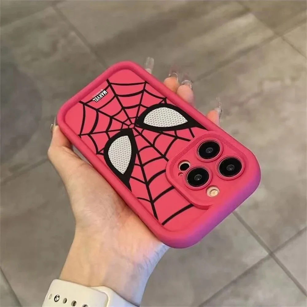 Cool Spider Man Phone Case for Xiaomi Mi 14 12T 11 Lite Poco C61 X5 X4 X3 NFC GT M6 M3 F5 F4 Pro 4G 5G Soft Ladder Lens Cover