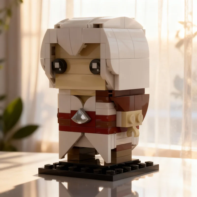 

131pcs MOC Assassin S Creed Ezio Brickheadz Model Building Blocks Creative Gift DIY Display Decor Adult Premium Kids Desk Home