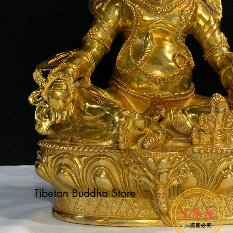 32cm Full Gilt 10-Inch Pure Copper Decoration Buddha Statue