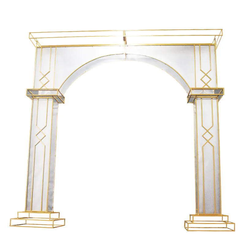 

Wrought iron arch wedding special sunshine film arch door, wedding props stage background flower door