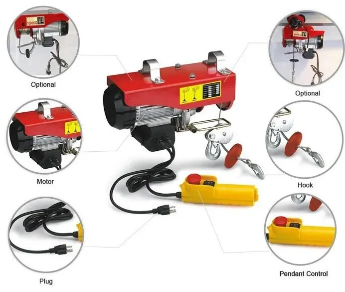 Mini Electric Hoist Chain/ Wire Rope Hoist For Lifting Goods