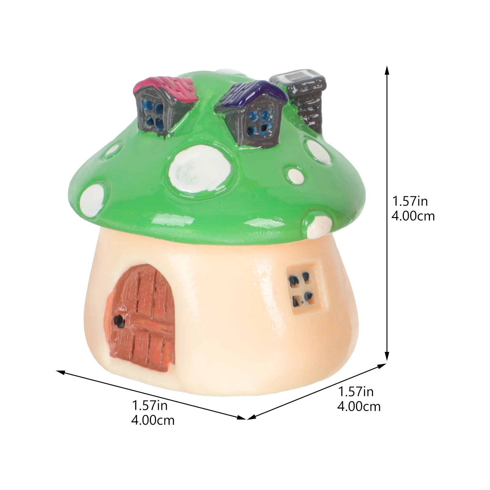 2 قطعة منزل الفطر مصغر المناظر الطبيعية ديكور مشرق اللون مايكرو حديقة الحديقة بونساي زينة صغيرة تماثيل الفطر #5