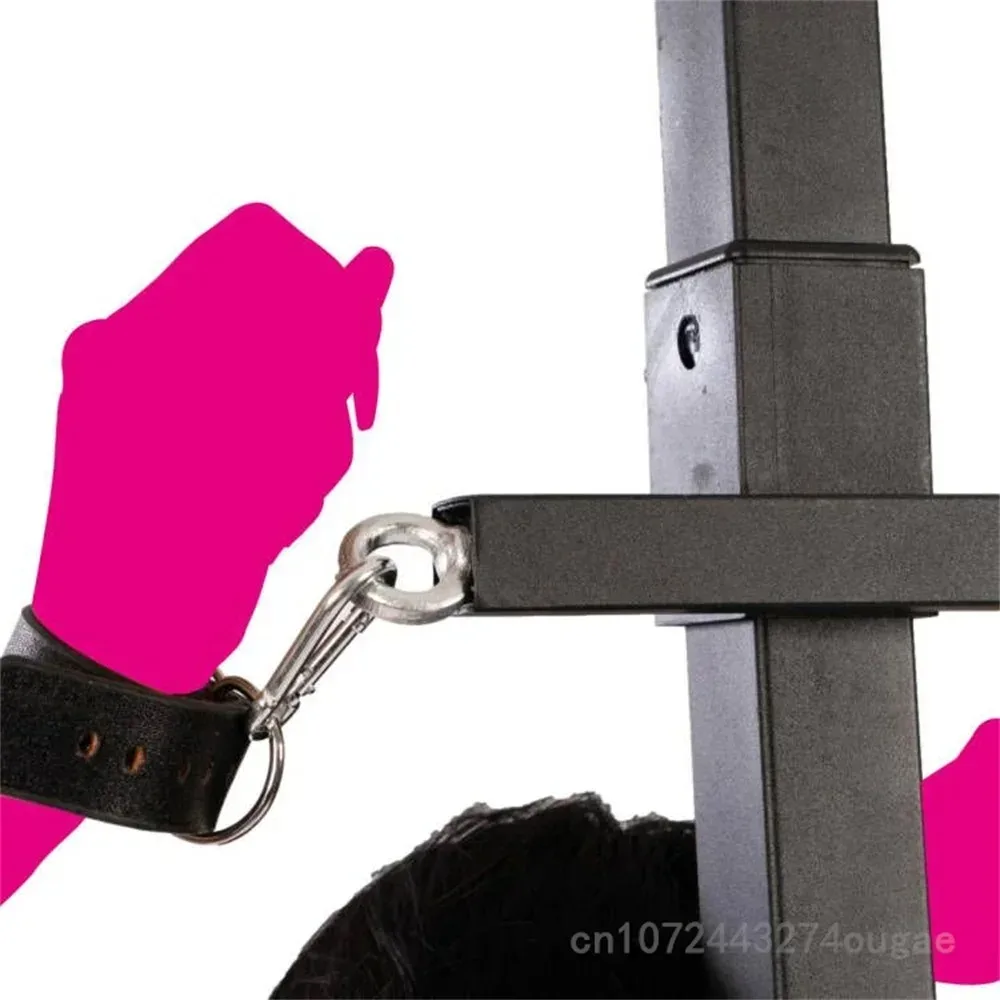 RENHEYUOU الكبار CBT Bdsm عبودية طوق الكاحل والأصفاد مجموعة أدوات الجنس للزوجين موقف الجنس Bdsm الإطار