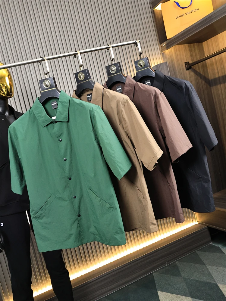 

Мужская свободная посадка ort Sve irt Summer Collection, водостойкая, однотонная версия OS, универсальный повседневный воротник