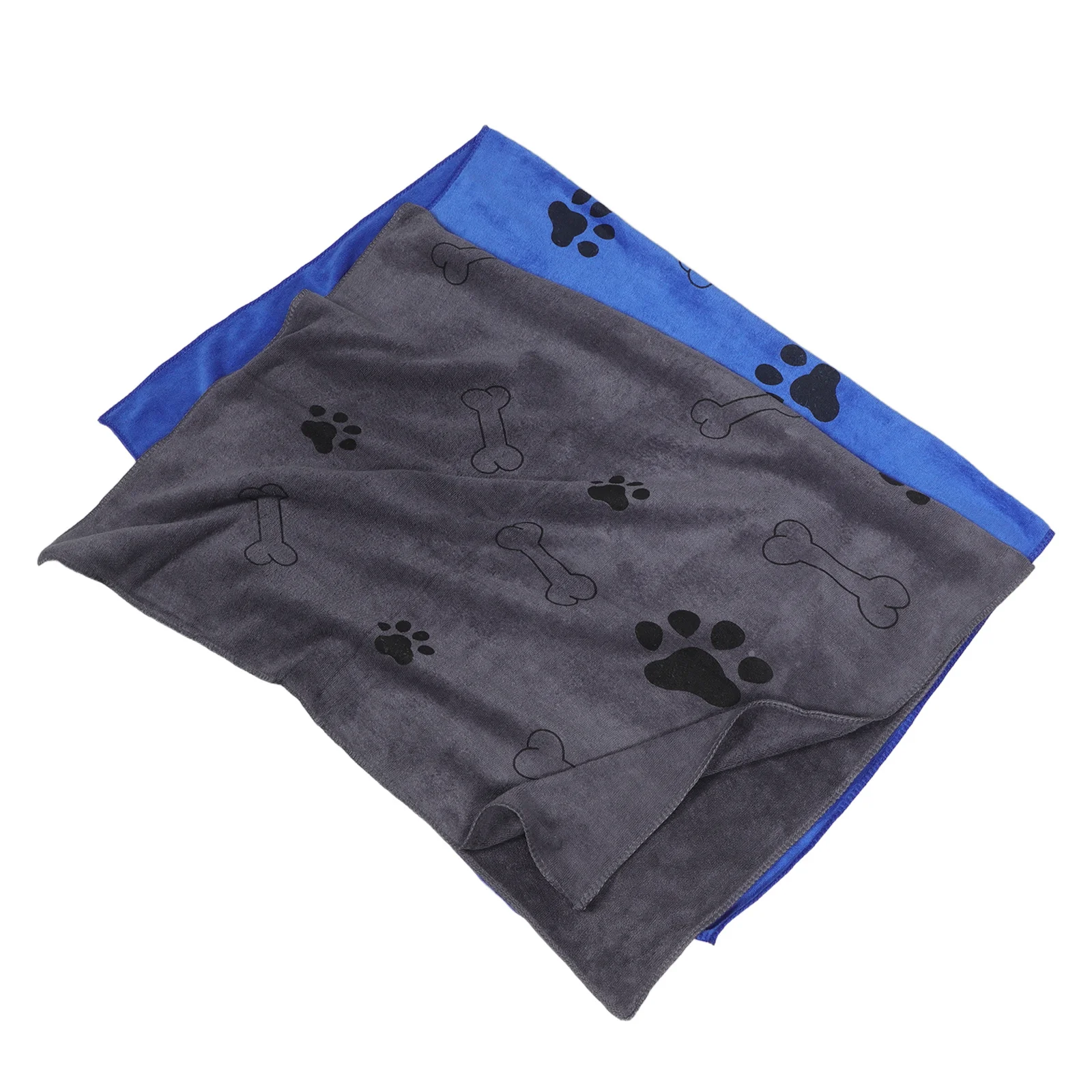 

2Pcs Microfiber Pet Quick Dry Absorbent Bath Towels Large Size Dry Dog Cat Grooming Towel Ultra Absorbent Water Mat