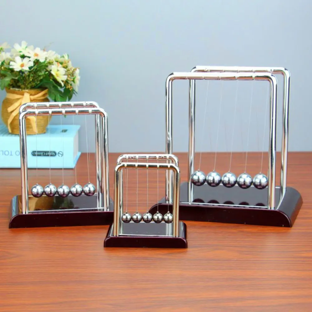 Newton Cradle Balance Steel Balls School Teaching Supplies Physics Science Pendulum Desk Toy Stress Relief Gifts Home Decoration