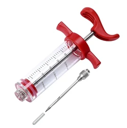 Flavor Needle BBQ Meat Syringe Marinade Injector Pork Steak Meat Sauces Syringes With 3 Stainless Steel Needles Kitchen Tools